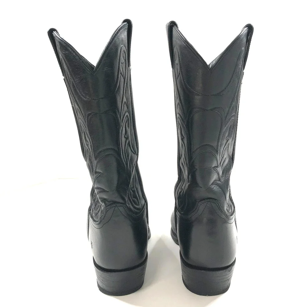 Frye Bruce Pull On Men's 13D Cowboy Western Leather Boot Black MINT 3487688